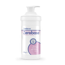 Zeroderma Zerobase Emollient Cream 2-in-1 Moisturiser & Soap Substitute, for Dry & Eczema-Prone Skin, Restores Skin Barrier, 21 percent w/w Paraffins,