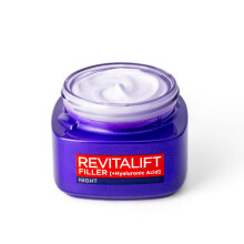 L?Or?al Paris Revitalift Filler Replumping Anti-Ageing Night Cream, Smooth Wrinkles, Moisturise, and Replumps Skin with Micro and Micro-Epidermic