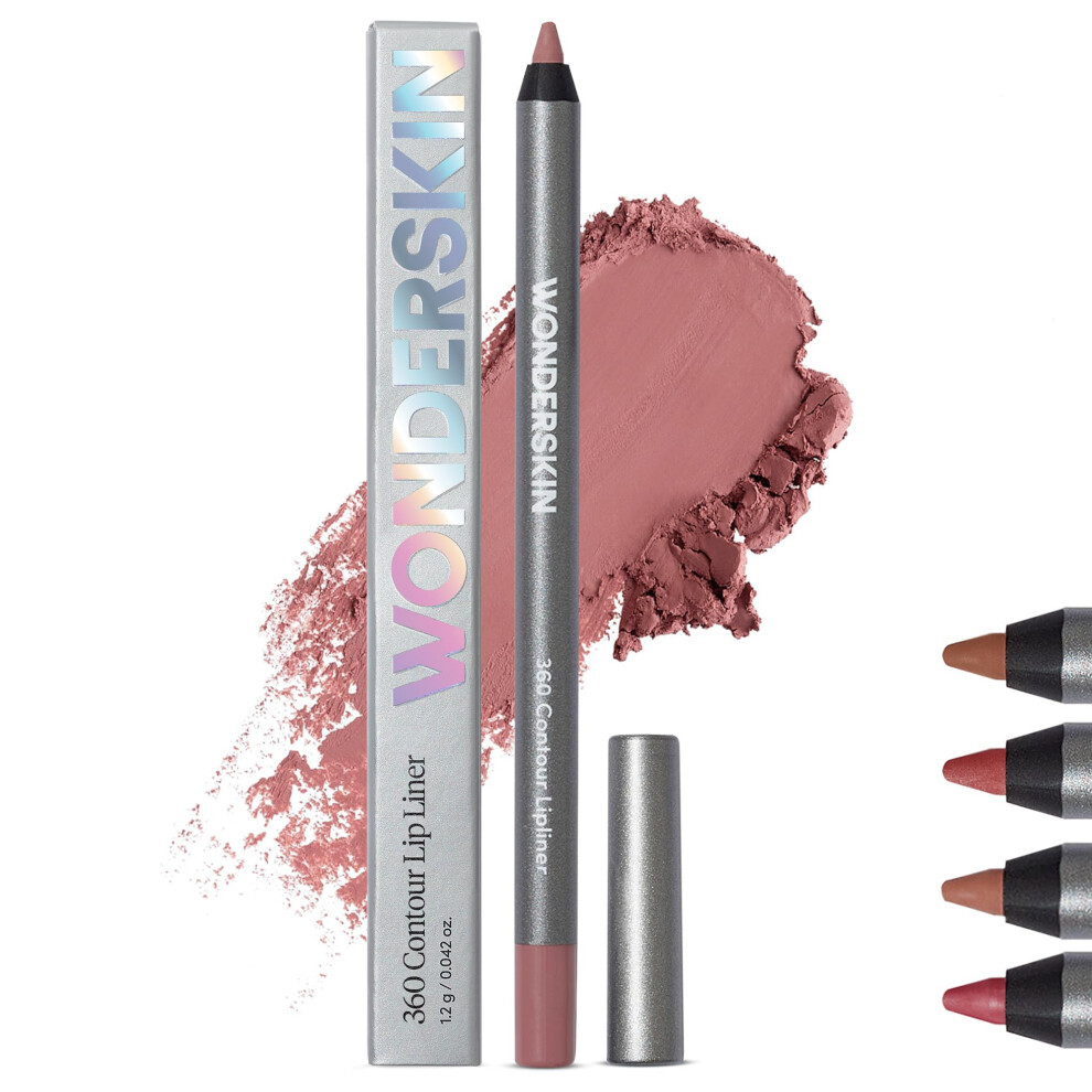 Wonderskin Cream Lip Liner Pencil - 360 Contour Lipliner, Long Lasting, Sharpenable, Waterproof And Transfer-Proof Nude Lip Liner Pencil (Blush)