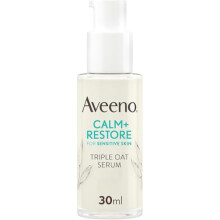 Aveeno Face Calm+Restore Triple Oat Serum (1 x 30ml), Instantly Smoothing Face Serum with Triple Oat Complex and Calming Fever for Fortified Skin and