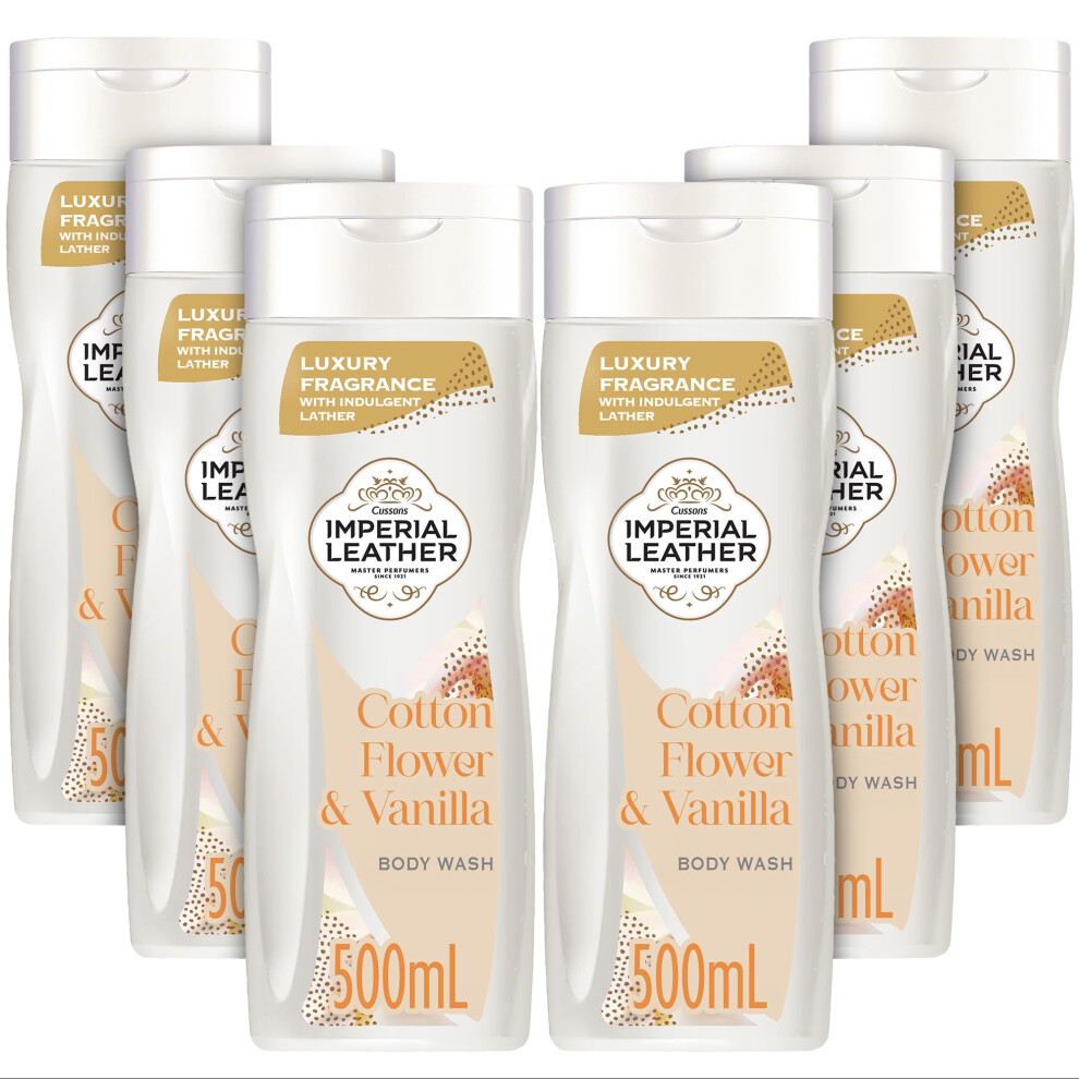 Imperial Leather Cotton Flower & Vanilla Moisturising Body Wash Shower Gel Signature Oil Blend, Creamy Lather, Gentle Skin Care, Bulk Buy, Pack of-image-OPC-PMXWDQ2-NEW