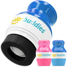 Solar Buddies Sunscreen Applicator - Full Blue & Pink Duo - BPA-Free Refillable Roll on Sponge Sunscreen,Suncream & Lotion Applicator For Kids,Adults