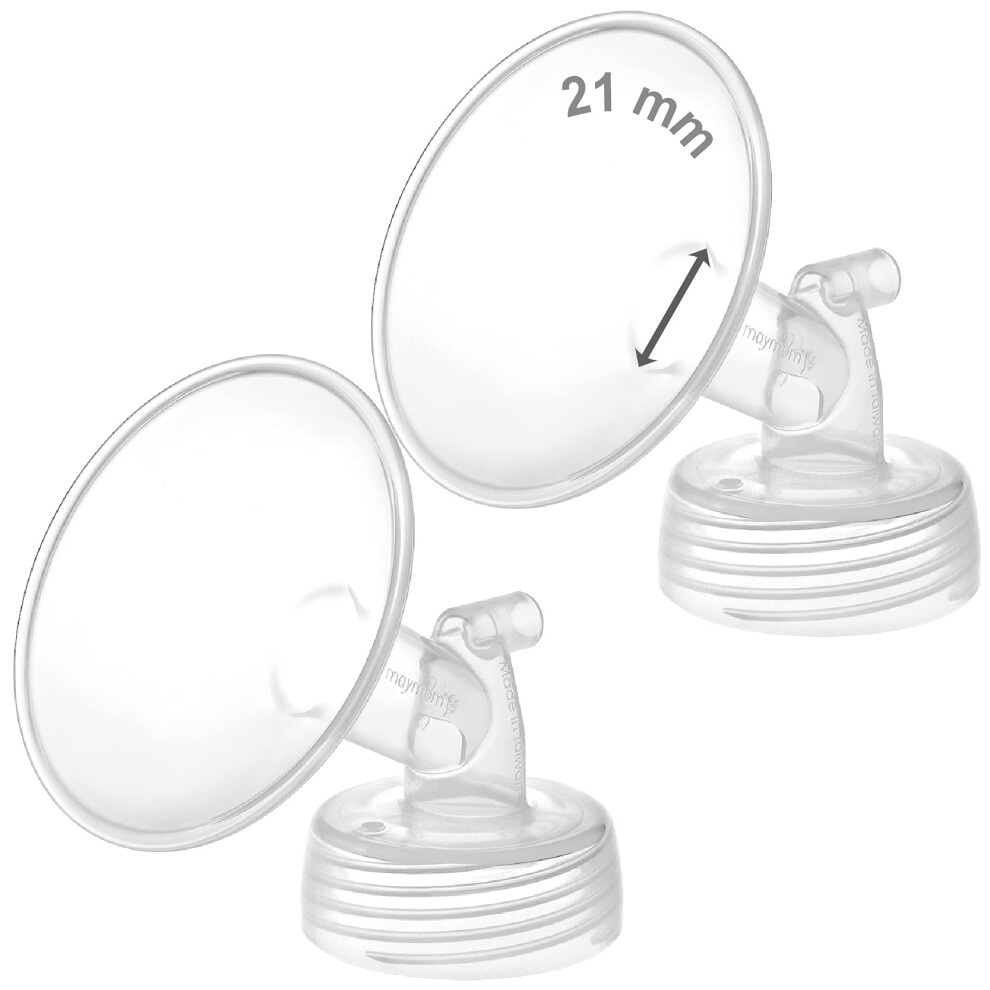 2X 21 Mm Wide Neck Pump Parts For Spectra S1/S2 Pumps; Incl Wide Mouth Flanges; Not Original Spectra Flange; Replaces Spectra Shield (21 Mm Maymom