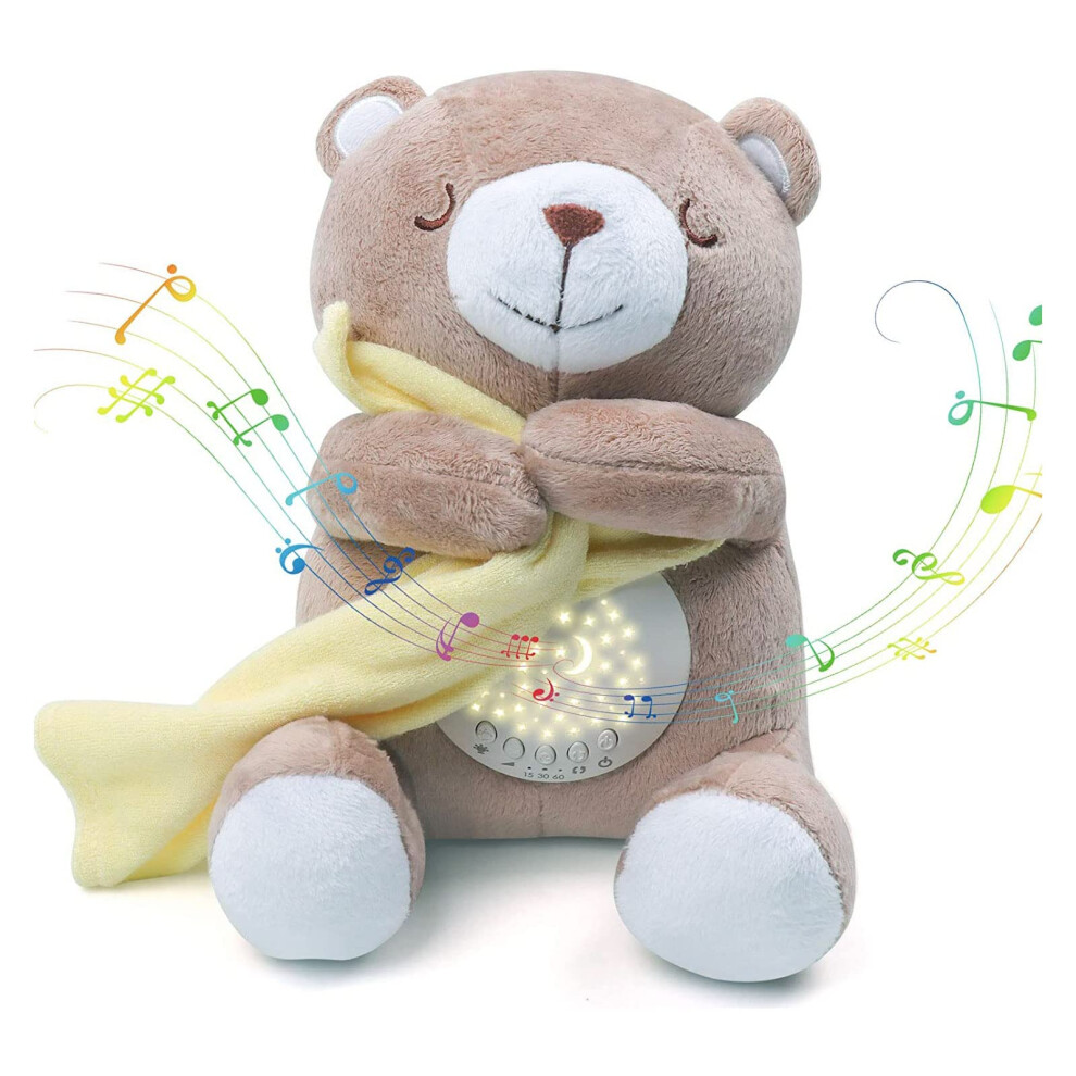 Baby Sleeping Aid, Night Plush Toy Baby Sleep Soother With Night Stars Projector With 15 Musical Lullabies-Gift Pack-Unisex Light Meero London
