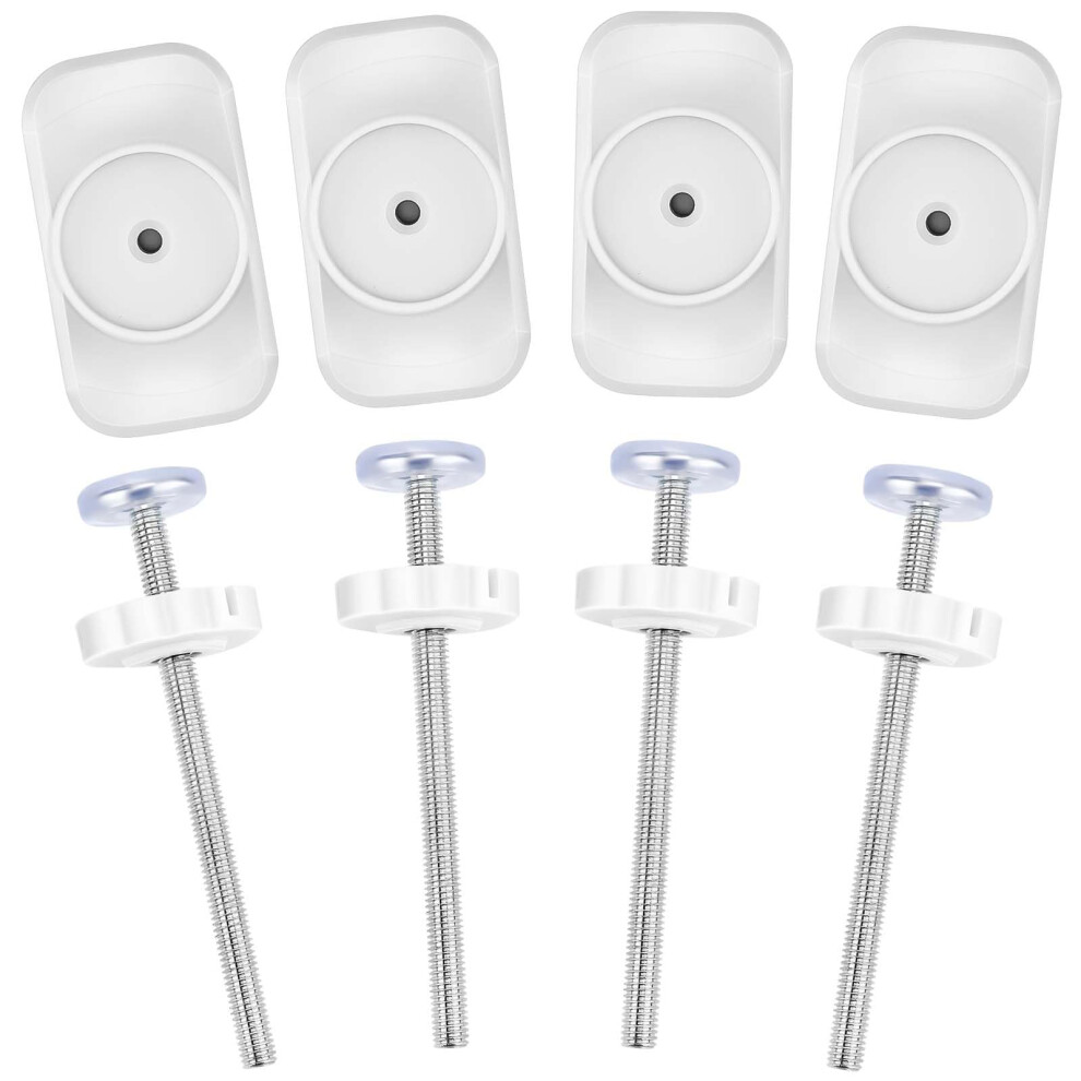 Peutier 8Pcs Baby Gate Extension Spindle Rods Kit, 4Pcs Pet Stair Gate Screws With 4Pcs Dog Safety Gate Wall Protector Mounted Gate Bolts Parts Baby Gate