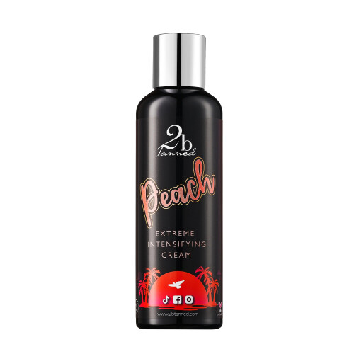 2bTanned Sunbed Tanning Accelerator (200ml), Extreme Intensifying Cream, Tan Accelerator for Sun and Sunbed, Nourishing Shea Butter-based Tanning