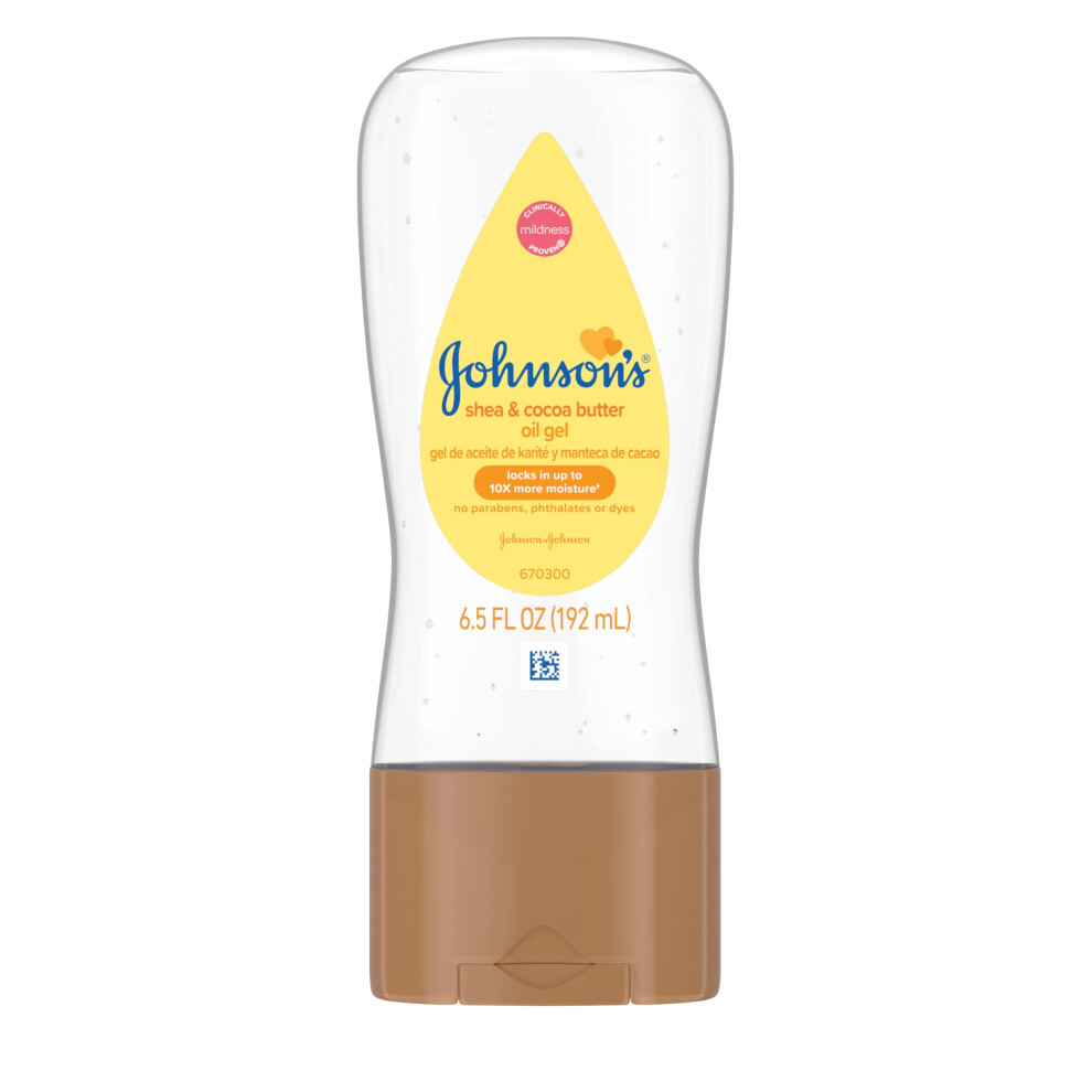 Oil Gel Enriched With Shea And Cocoa Butter, Great For Baby Massage, 6.5 Fl. Oz (Packaging May Vary) Johnson's Baby