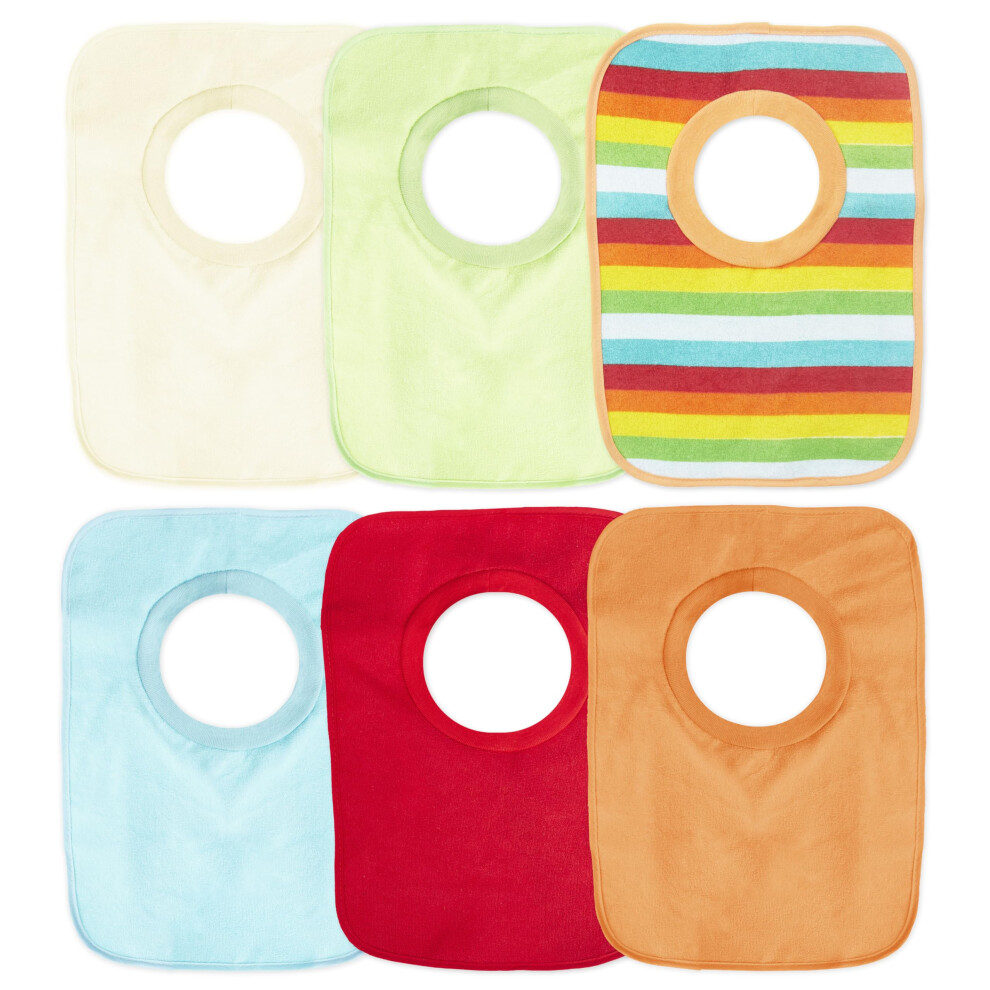 Set Of 6 Bibs Newborn Multicolored | Waterproof Bibs For Babies | Newborn Bib | Baby Cotton Bib Large For Babies Bieco