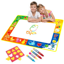 Vidillo Water Doodle Mat, Water Drawing Mat Kids Toys Large Magic Toddlers Painting Board Writing Scribble Boards with 4 Magic Pen and Draw Templates