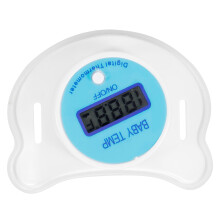 Baby-Temperaturfühler in Schnullerform mit LCD-Anzeige, Blau, Fahrenheit