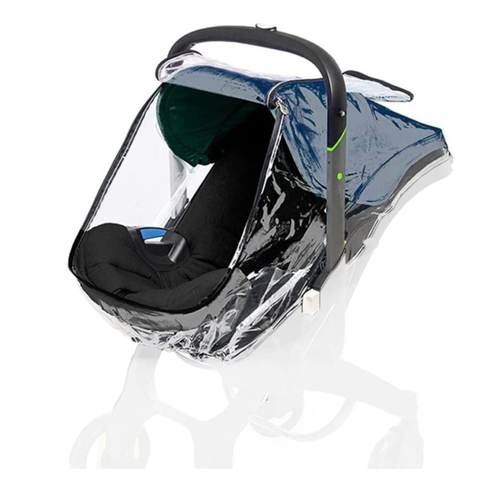 Cysocool Baby Car Seat Stroller Rain Cover Compatible With Doona Stroller Car Seat, Waterproof Stroller Weather Shield With Easy Access Zipper, Baby