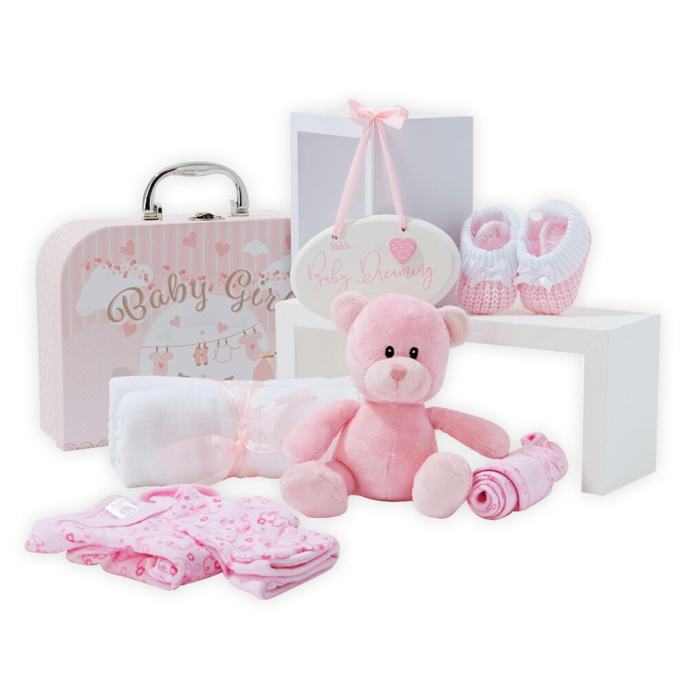 Baby Girl Gifts Newborn - 7 Girl With Baby Essentials For Newborn Hamper, Unique Baby Girl Gifts, New Born Baby Gifts Girl, Baby Hamper Baby Box Shop