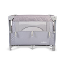 Red Kite Dreamer Bedside Crib, Soft Grey