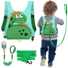 Dr.meter 3 in 1 Toddler Reins, Backpack with Reins 1.2M Cute Dinosaur Kids Safety Harness Tether with Key Lock Child Protective Leashes While Walking
