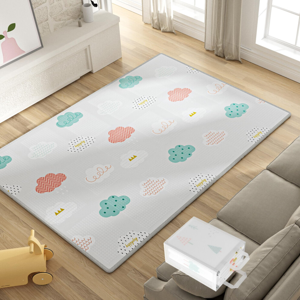 Baby Play Mat, 79" x51"x0.4" Foldable Kids Playmat,Baby Play Mats for Floor, Large Baby Activity Play Mat, Non-Slip, Waterproof, Baby Crawling Mat-image-OPC-PMXWGVC-NEW
