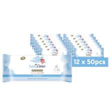 Baby Dove Sensitive Skin Care Baby Wipes, Rich Moisture - Soft Cleansing, Moisturising & Gentle Wet Tissue for Newborns & Infants, Perfect for Nursery