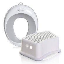 Dreambaby Toilet seat and Step Stool, Grey, 2 Piece Set