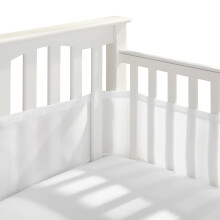 Purflo Breathable Cot Bumper | Safe Alternative to Traditional Baby Cot Bumpers | Machine Washable Mesh & Easy Install hook and loop Fixings | Fits Co