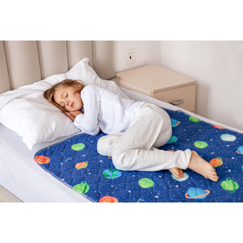 Lynmark? Kids Potty Training Bed Pad - Toddler & Single Size Bed, Waterproof Mattress Protector For Bedwetting & Incontinence, Lifesaver Whilst Night Lynmark