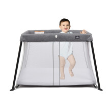 Babylo Liteway Lightweight Travel Cot - Grey M?lange