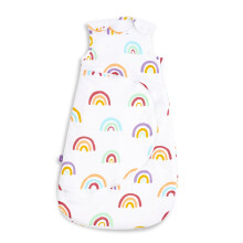 Snuz Baby Sleeping Bag with Nappy Zip - For Easy Nappy Changes, Super Soft Cotton Sleeping Bags Poppers, Meets British Safety Standard, Rainbow, 2.5