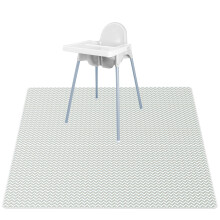 Vicloon Easy Cleaning Splash Mat, 52" Highchair Splash Mat, Baby Splat Floor Mat, Washable Spill Mat, Waterproof Messy Mat, Highchair Weaning Mat for