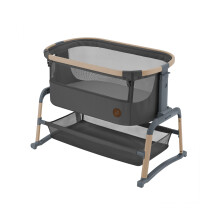 Maxi-Cosi Iora Air Co Sleeper Crib, All-Round Mesh Baby Bedside Crib, 0?6 Months (9 kg), Rocking Mode, 4 Incline & 5 Height Positions, Easy Slide,