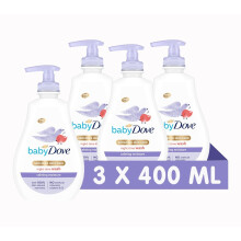 Baby Dove Calming Moisture suitable for sensitive skin Head to Toe Baby Wash for an ultra-gentle bath 400 ml 3 Pack