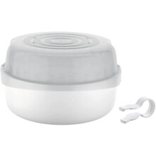 MAM Microwave Steam Steriliser (Grey), Natural Cleaning Steriliser, Steam Bottle Steriliser to Disinfect Baby Bottles, Baby Bottle Steriliser