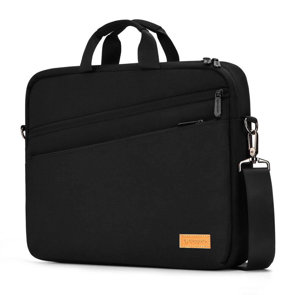 Bagasin 17 17.3 Inch Laptop Computer Pc Shoulder Bag Carrying Case, Water-Repellent Fabric Briefcase, Lightweight Toploader, Business Casual Or School 8000002464819