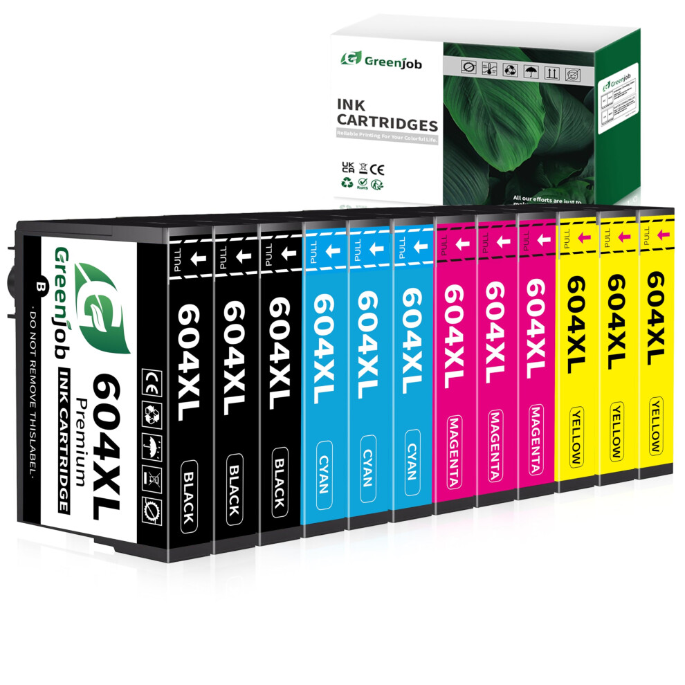 Greenjob 604XL Ink Cartridge Replacement For Epson 604 Ink Cartridges Multipack Compatible With Expression Home Xp-2200 Xp-2205 Xp-3200 Xp-3205