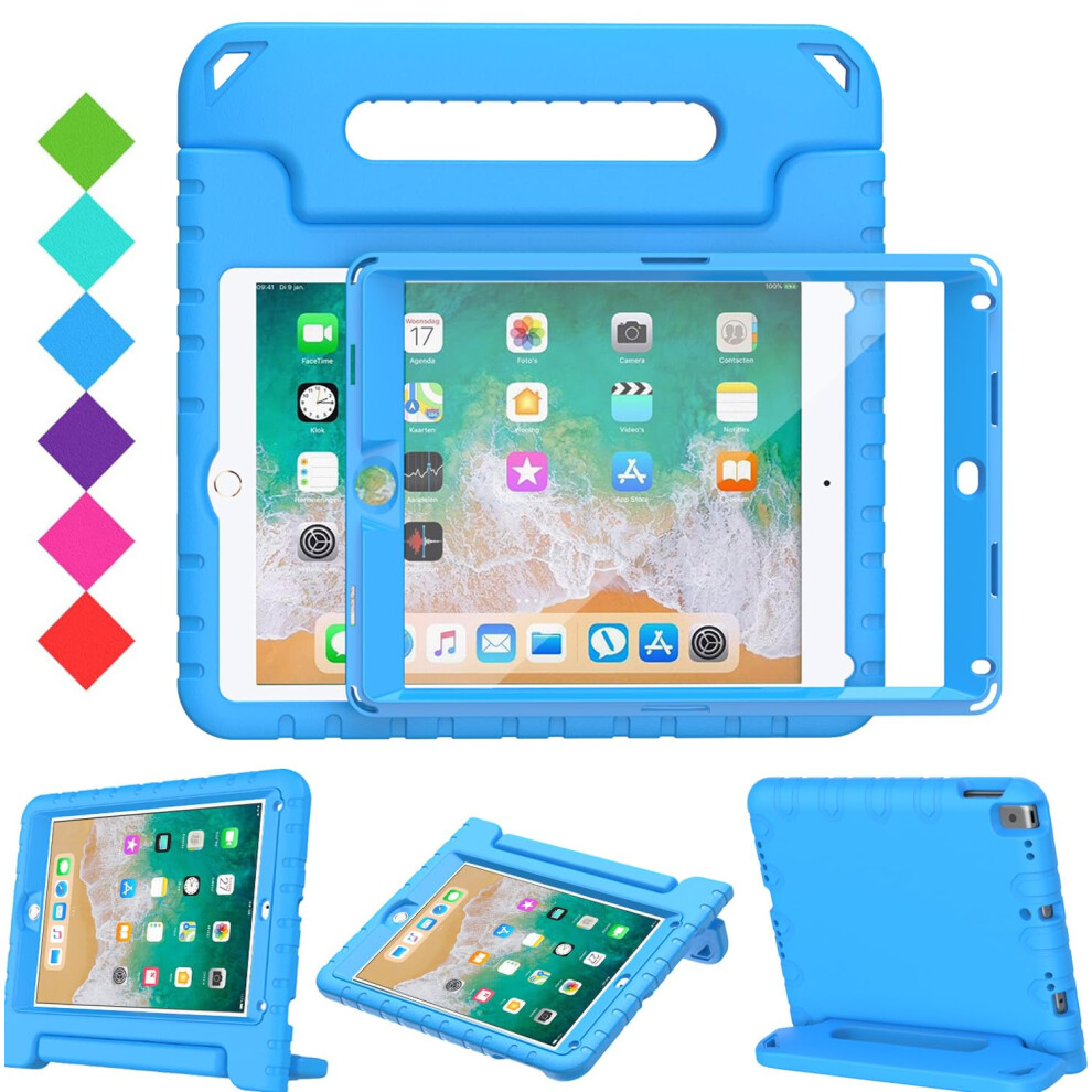 Surom Kids Case With Screen Protector For Ipad 9.7 Inch 2018/2017, Shockproof Convertible Handle Stand Case For Ipad 9.7 2017/2018 (Ipad 5Th And 6Th 8000002470834