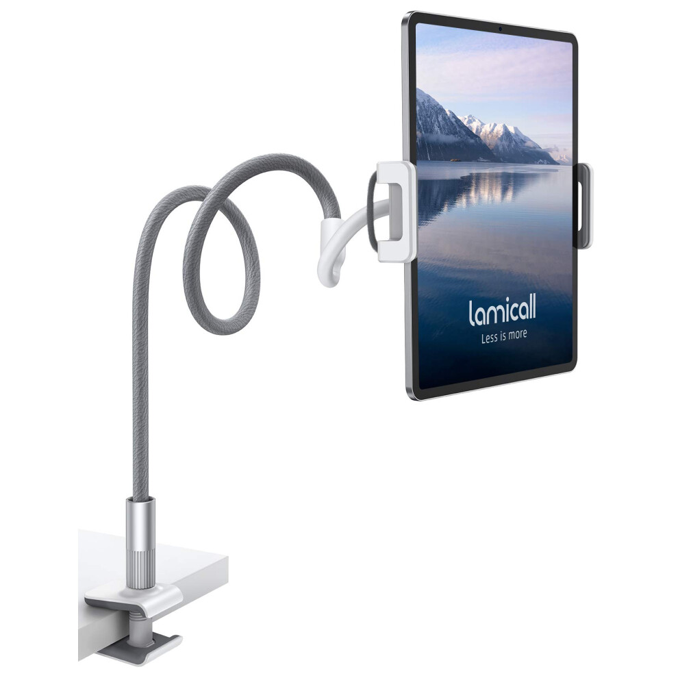Lamicall Gooseneck Tablet Holder, Universal Tablet Stand - 360 Flexible Lazy Arm Holder Clamp Mount Bracket Bed For 4.7~13" 2024 Ipad Pro Air Mini, 8000002471374