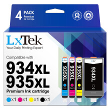 LxTek 934XL 935XL Replacement for HP 934 935 934 XL 935 XL Ink Cartridges for HP Officejet Pro 6230 6830 Officejet 6820 (1 Black, 1 Cyan, 1 Magenta, 1