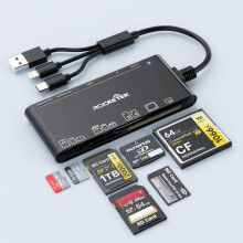 7 IN 3 USB 3.0 Multi Card Reader Adapter, Memory Card Reader for SD,CF,XD,Micro SD,TF,MS Cards, 5Gbps High-Speed USB C SD Card Reader for iPhone