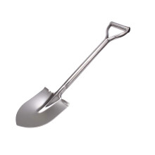 LUBAN Stainless Steel Shovel Length:80 Round Metal Shovel with D Handle Stainless Steel Spade Shovel Pointed Blade Gardening Camping Transplant
