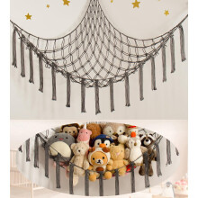 Teddy Hammock - Toy Storage Hammock for Stuffed Animals - Teddy Bear Storage - Soft Toy Storage Net - Nursery Preppy Room Decor