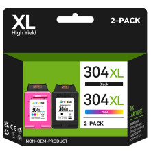 304XL Ink Cartridges Combo Pack, 304 Ink Cartridges Replacement for HP 304 Ink Cartridges Black and Colour, Printer Ink 304 XL for Envy 5020 5010 5030