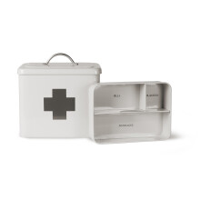 First Aid Box by Garden Trading | Crafted in Powder Coated Steel | H25 X W24 X D19cm