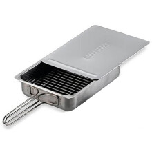 Cameron stovetop smoker Large 38 x 28 x 8,5 cm with Wood chips & instruction / recipe book