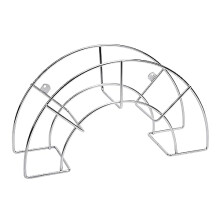 SAUVIC 03303 18/8 Large Stainless Steel Wall Hose Stand - Silver