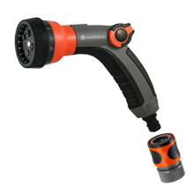 Gardena 35121TC Metal Thumb Control 7 in 1 Nozzle, Grey/Orange