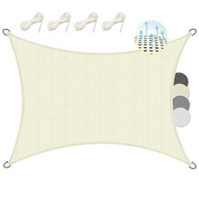 Sol Royal SolVision HS9 ? Rectangular Sun Shade Sail 4x3 m HDPE Breathable & UV-light resistant Sun Protection for Terrace, Balcony, Pool & Garden ?