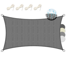 Sol Royal SolVision HS9 ? Rectangular Sun Shade Sail 4x2 m HDPE Breathable & UV-light resistant Sun Protection for Terrace, Balcony, Pool & Garden ?