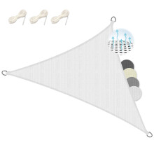 Sol Royal SolVision HS9 ? Triangle Sun Shade Sail 7x5x5 m HDPE Breathable & UV-light resistant Sun Protection for Terrace, Balcony, Pool & Garden ?