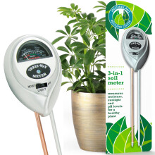 HOUSEPLANT RESOURCE CENTER 3-in-1 Soil Metre Optimise Plant Health with Moisture, Light & pH Testing