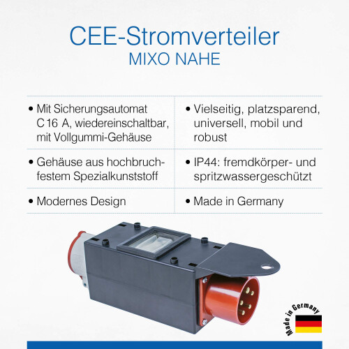 AS Schwabe Mixo Adapter/Power Splitter Versatile, Space-Saving, Universal, Mobile and Robust, 60703 1