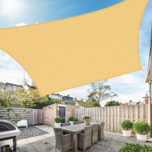 Duerer Sun Shade Sail Canopy 3x4m Rectangle, 95% UV Block, Permeable 185GSM Sail Shade Cover for Patio, Garden, Pergola, Backyard, Outdoor Facility &