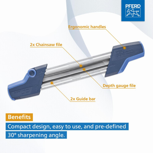 Pferd 11098048 Chain Saw Sharpener, Silver/Blue, 4.8 mm 2