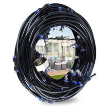 Misting Cooling System, Misting Line with 21 Copper Metal Mist Nozzles, Patio Misting System,Outdoor Misters Cooling System for Patio Garden